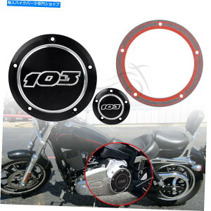 Engine Covers 103�u���b�N�_�[�r�[�J�o�[�^�C�~���O�^�C�}�[+�n�[���[�X�g���[�g�G���N�g���O���C�h�_�C�i�p�̃K�X�P�b�g 103 Black Derby Cover Timing Timer+Gasket For Harley Street Electra Glide Dyna�y���s�A��