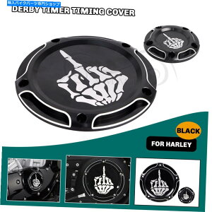 Engine Covers HarleyDynaElectra GlideSoftail��BLK���w�_�[�r�[�^�C�}�[�G���W���J�o�[ BLK Middle Finger Derby Timer Engine Cover For Harley Dyna Electra Glide Softail�y���s�A���i�z