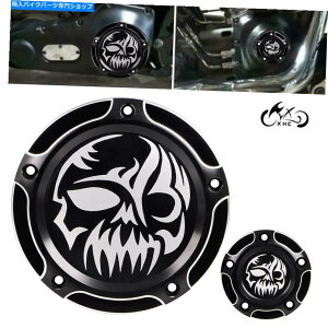 Engine Covers �n�[���[�c�[�����O���[�h�L���O�O���C�h�t�@�b�g�{�[�C�̃u���b�N�X�J���_�[�r�[�^�C�~���O�^�C�}�[�J�o�[ Black Skull Derby Timing Timer Cover For Harley Touring Road King Glide Fatboy�y���s�A