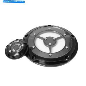 Engine Covers �u���b�N�N�����e�B5�z�[���_�[�r�[�^�C�~���O�^�C�}�[�J�o�[�n�[���[�c�C���J��99-14�p�A���~�j�E�� Black Clarity 5Holes Derby Timing Timer Cover Aluminum For Harley Twin Cam 99-14�y���s�A���i�z