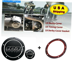 Engine Covers n[[[hLOXg[gOChp̃A~jE103_[r[^C~O^C}[GWJo[ Aluminum 103 Derby Timing Timer Engine Cover For Harley Road King Street Glide