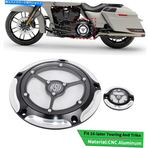 Engine Covers n[[Xg[g[hOChɓKA~jERSDNeB_[r[^C}[Jo[16-later Aluminum RSD Clarity Derby Timer Cover Fit For Harley Street Road Glide 16-Later
