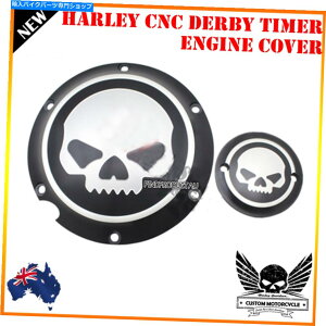 Engine Covers �u���b�NCNC�X�J���_�[�r�[�^�C�}�[�G���W���J�o�[�n�[���[XL�X�|�[�c�X�^�[883 1200�S48 72 Black CNC skull Derby Timer engine Cover Harley XL Sportster 883 1200 Iron 48 72�y���s�A���i�z