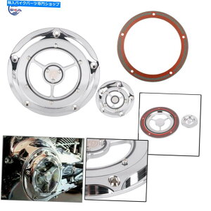 Engine Covers �N�����N���A�_�[�r�[�^�C���^�C�~���O�J�o�[�n�[���[�c�C���J�����f����5�z�[��1999-14 Chrome Clear Derby Timer Timing Cover 5 Hole for Harley Twin Cam Models 1999-14�y���s�A���i�z