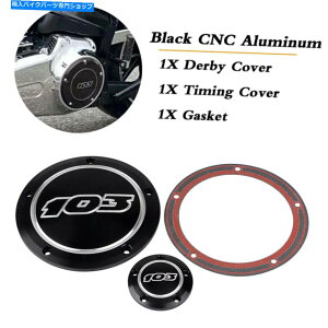Engine Covers 103�N���b�`�_�[�r�[�J�o�[�ƃ^�C�~���O�^�C�}�[�J�o�[�n�[���[�c�A�[�\�t�g�A�C���_�C�i99-14 103 Clutch Derby Cover &Timing Timer Cover For Harley Touring Softail Dyna 99-14�y���s�A���i�z