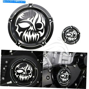 Engine Covers Blk Skull 5 Holes�^�C�~���O�^�C�}�[�_�[�r�[�J�o�[�n�[���[���[�h�X�g���[�g�g���C�O���C�h�ɓK���Ă��܂� BLK Skull 5 Holes Timing Timer Derby Cover Fit For Harley Road Street Tri Glide�y���s�A���i