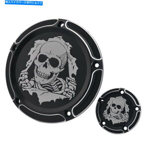 Engine Covers ubNXJt@Cuz[GbWJbg_[r[^C~O^C}[Jo[n[[FXSB FLHR Black Skull Five Holes Edge Cut Derby Timing Timer Cover For Harley FXSB FLHR