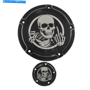 Engine Covers �n�[���[�_�C�i�X�g���[�g�{�u���[�h�O���C�hFLHR�̃u���b�N�X�J���_�[�r�[�^�C�~���O�^�C�}�[�J�o�[ Black Skull Derby Timing Timer Cover For Harley Dyna Street Bob Road Glide FLHR�y���s�A���i�z