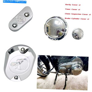 Engine Covers Harley Sportster XL883 1200�̃X�J���G���W���_�[�r�[�J�o�[�^�C�~���O�^�C�}�[�J�o�[�Z�b�g�Z�b�g Skull Engine Derby Cover Timing Timer Cover set For Harley Sportster XL883 1200�y���s�A���i�z