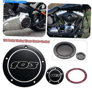 Engine Covers �I�[�g�o�C103�u���b�N�_�[�r�[�J�o�[+�n�[���[�G���N�g���O���C�hFLHT�ɓK������^�C�~���O�^�C�}�[ Motorcycle 103 Black Derby Cover+Timing Timer Fit For Harley Electra Glide FLHT�y���s�A���i�z