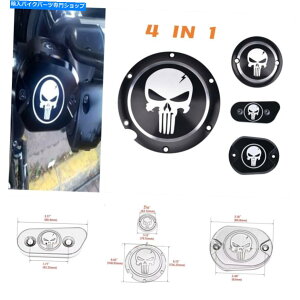 Engine Covers �I�[�g�o�C�X�J���u���b�NCNC�_�[�r�[�^�C�}�[�`�F�[�������u���[�L�V�����_�[�J�o�[�Z�b�g Motorcycle Skull Black CNC Derby Timer Chain Inspection Brake Cylinder Cover set�y���s�A���i�z