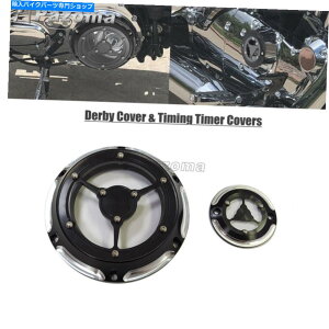 Engine Covers ���u�t���_�[�r�[�J�o�[�^�C�~���O�^�C�}�[�J�o�[�J�o�[�n�[���[�_�C�i�X�|�[�c�X�^�[XL883 1200 Ribbed Derby Cover Timing Timer Cover Kit for Harley Dyna Sportster XL883 1200�y���s�A���i�z