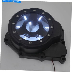 Engine Covers w/ white LEDGWXe[^[Jo[2006-2020}nYZF-R6ubÑX[QƂĂ W/ White LED Left Engine Stator Cover See Thru For 2006-2020 Yamaha YZF-R6 Black