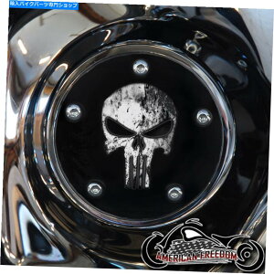 Engine Covers �n�[���[�f�r�b�h�\���^�C�~���O�J�o�[�r�b�O�c�C���J���A�~���E�H�[�L�[8�A�X�|�[�c�X�^�[�p�j�b�V���[�X�J�� HARLEY DAVIDSON TIMING COVER BIG TWIN CAM, MILWAUKEE 8, SPORTSTER PUNISHER SKULL