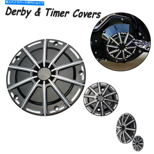Engine Covers 5�z�[���_�[�r�[��2�z�[���^�C�~���O�^�C�}�[�c�[�����O���g���b�N���f��2016+�u���b�N�̃J�o�[ 5-Hole Derby & 2-hole Timing Timer Covers For Touring & Trike Models 2016+ Black�y���s�A���i�z