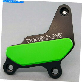 Engine Covers 川崎2007-2008 ZX6R woodcraft右側のクランクカバープロテクター - 緑色のプレート KAWASAKI 2007-2008 ZX6R WOODCRAFT RIGHT SIDE CRANK COVER PROTECTOR - GREEN PLATE