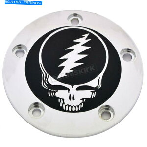 Engine Covers �J�X�^�������O���C�g�t���f�b�h���Ȃ��̊�̃^�C�~���O�J�o�[�𓐂�-GD01-04BC Custom Engraving Grateful Dead Steal Your Face Timing Cover - GD01-04BC