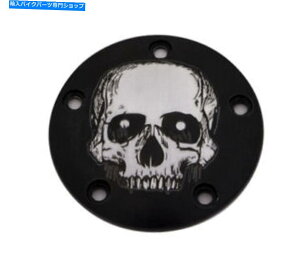 Engine Covers ubNXJ^C}[|CǵAJX^Skul33-04bgJo[Ă܂ Black Skull Timer Points Cover Custom Engraving SKUL33-04BG