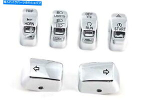 Switches NXCb`Jo[ZbǵAn[[frbh\ɓK܂ Chrome Switch Cover Set fits Harley Davidson