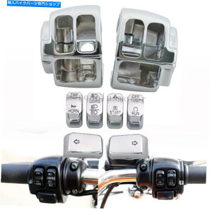 Switches XCb`nEWOJo[ +6PCXCb`Nn[[X|[cX^[\tgACt@bg{[C_Ci Switch Housing Cover +6PC Switch Chrome For Harley Sportster Softail FatBoy Dyna