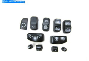 Switches �u���b�N�X�C�b�`�J�o�[�Z�b�g�̓n�[���[�_�r�b�h�\���ɓK�����܂� Black Switch Cover Set fits Harley-Davidson