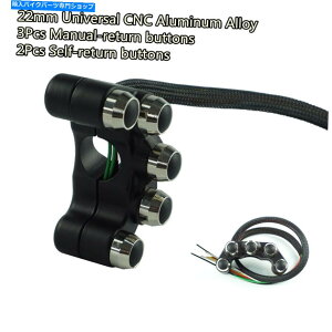 Switches 7/8g 22mmI[goCCX^g{^XCb`tHOCg댯ȃu[LXCb` 7/8g22mm Motorcycle Instant Button Switch Fog Lights Dangerous Brake Switch