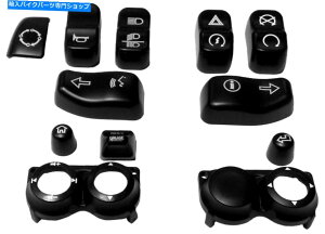 Switches 16-'21 for harleyflhtcutg�X�C�b�`�L���b�v�L�b�g�u���b�N `16-up flht/fltr exc se���f�� 16-'21 for Harley FLHTCUTG Switch Cap Kit Black `16-Up Flht/Fltr Exc Se Models