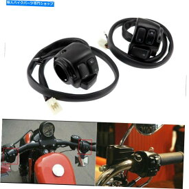 Switches ブラック1 "オートバイハンドルコントロールスイッチハウジングワイヤハーネスソフトアイル Black 1" Motorcycle Handlebar Control Switch Housing Wires Harness For Softail
