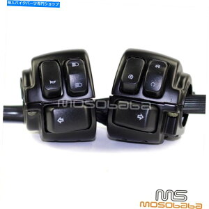 Switches n[[\tgAC_CiX|[cX^[96-12pubN1C`nhRg[XCb`Lbg Black 1inch Handlebar Control Switch Kit For Harley Softail Dyna Sportster 96-12