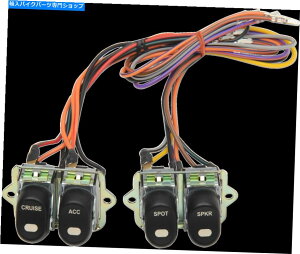 Switches Harley Tri GlidẽubNCi[tFAObJ[XCb`AZu2009-2012 DS Black Inner Fairing Rocker Switch Assembly for Harley Tri Glide 2009-2012