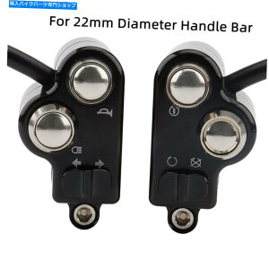 Switches 1ペアブラックオートバイハンドルバースイッチイグニッションホンダのホーンハイビームスタート 1Pair Black Motorcycle Handle Bar Switch Ignition Start Horn High-Beam For Honda