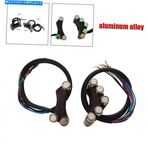 Switches 2PC 12VA~jEI[goCCnho[XCb`wbhCg^[VOiz[ 2PC 12V Aluminum Motorcycle Modified Handlebar Switch Headlight Turn Signal Horn