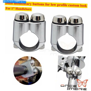 Switches 2 PCS�N�����I�[�g�o�C�n���h�R���g���[���J�X�^���M�A�n�E�W���O�X�C�b�`1�C���`�n���h���o�[ 2 Pcs Chrome Motorcycle Hand Control Custom Gear Housing Switch For 1" Handlebar