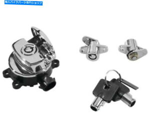 Switches NCOjbVXCb`ƃThobObNLbg}b`OL[n[[[hLO14-21 Chrome Ignition Switch & Saddlebag Lock Kit Matching Keys Harley Road King 14-21