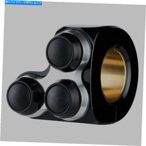 Switches Motogadget -Mo.Switch Basic 3�{�^���A�E�A���A��C�����C-MG4004023 Motogadget -mo.switch basic 3 button, RIGHT, black, silver inlay - MG4004023