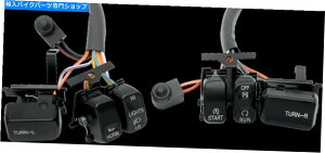 Switches DS�u���b�N6�{�^���n���h���o�[�X�C�b�`�L�b�gW���C���[���[�hSportster 1200 1996-2013 DS Black 6 Button Handlebar Switch Kit w Wire Leads for Sportster 1200 1996-2013�y���s�A���i�z