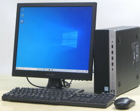 デスクトップパソコン 中古 エイチピー プロデスク HP Prodesk 600 G3 SFF 6700 17インチ 17型 液晶 モニター セット Corei7 中古パソコン 【中古】