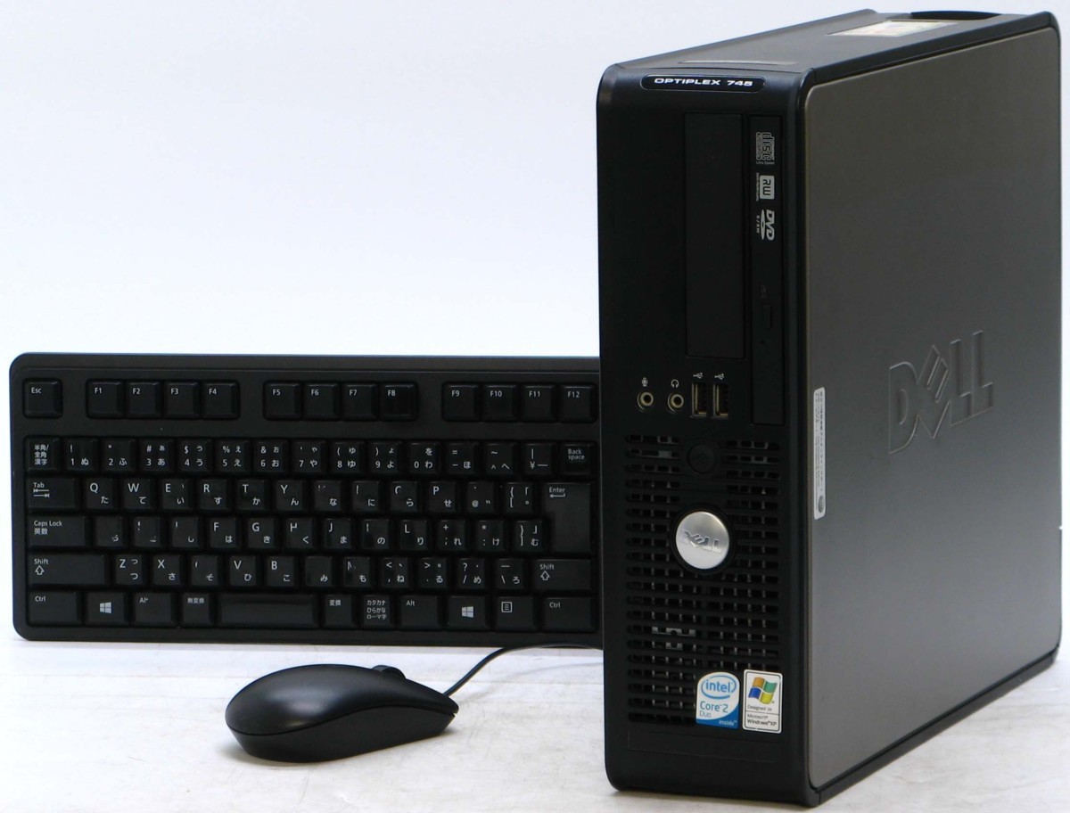 中古 デスクトップパソコン DELL Optiplex 745-6400SF Core2Duo メモリ 2GB HDD 250GB Windows XP 