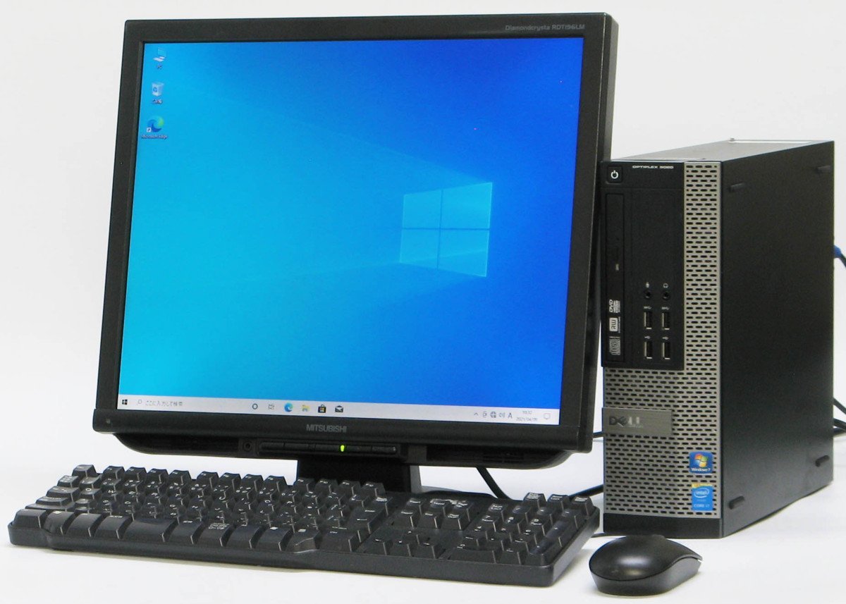 中古 デスクトップ パソコン DELL Optiplex 9020-4160SF Corei3 メモリ 4GB HDD 500GB 19液晶セット Windows10 