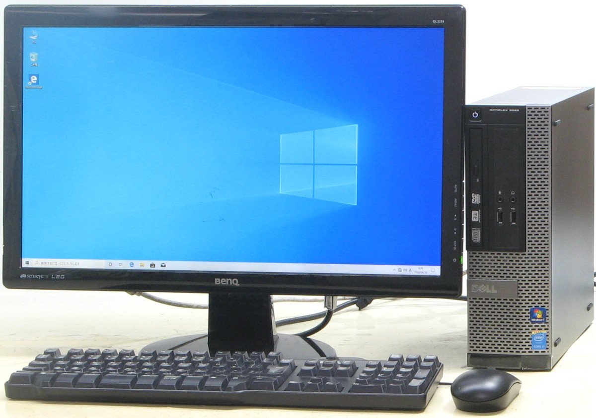 中古 デスクトップ パソコン DELL Optiplex 3020-4150SF Core i3 22インチ 液晶セット Windows10 