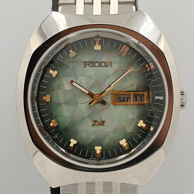 デッドストック級 リコー レインボー AT 30石 デイデイト グリーン文字盤 メンズ腕時計 OGH 4970ABC2000000