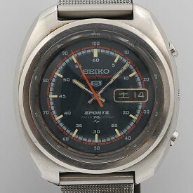 デッドストック級 セイコー 7017-8000 5スポーツ スピードタイマー デイデイト AT 黒文字盤 12JWT メンズ腕時計 OGH 10206ABC0078100