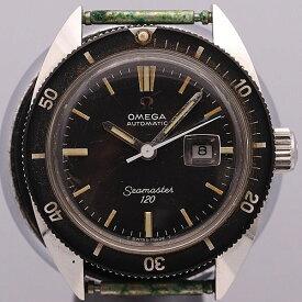 デッドストック級 オメガ シーマスター 120 AT 黒文字盤 デイト レディース腕時計 OGH 10845ABC0047520 3ANT