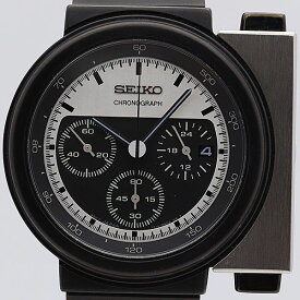 デッドストック級 稼働 良品 2000本限定 セイコー QZ 7T12-0BP0 ジウジアーロ デザイン クロノ 黒文字盤 メンズ腕時計 896ABC5736200IKE