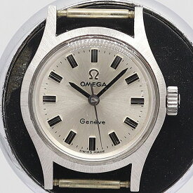 デッドストック級 稼働 良品 オメガ 手巻き ジュネーブ シルバー文字盤 トップのみ レディース腕時計 STU 1242ABC0998100