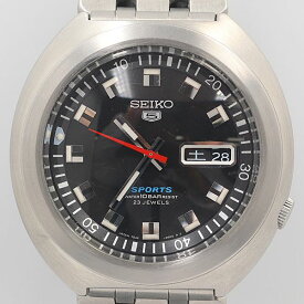 デッドストック級 セイコー 7S36-0060 セイコー5 スポーツ デイデイト 黒文字盤 AT メンズ腕時計 OGH 260ABC0011200