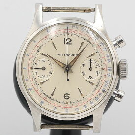 デッドストック級 稼働 良品 ウィットナー クロノ 手巻 シルバー文字盤 メンズ腕時計 OGH 187ABC0708700