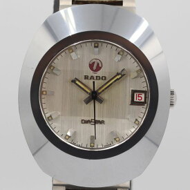 デッドストック級 稼働 良品 ラドー ダイアスター AT/自動巻 箱付 シルバー文字盤 デイト メンズ腕時計 OGH 9411ABC5512200