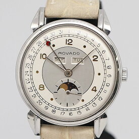 デッドストック級 稼働 良品 モバード 手巻き デイデイト シルバー文字盤 メンズ腕時計 KOR ABC4915 5660820