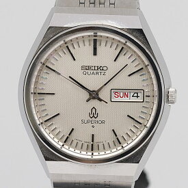 デッドストック級 QZ セイコー スーペリア 4883-8000 デイデイト シルバー文字盤 XYZ メンズ腕時計 KOR ABC4762 0112000